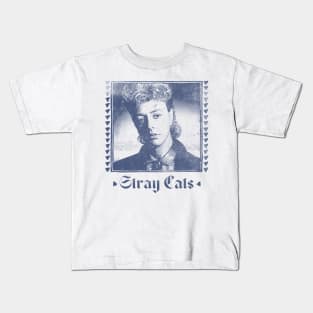 Stray Cats // Rockabilly Faded Style Fan Design Kids T-Shirt